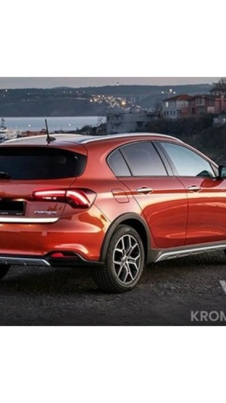 Fiat Egea Cross Krom Bagaj Alt Çıtası 2015 Üzeri Uyumlu Parlak Paslanmaz Çelik 