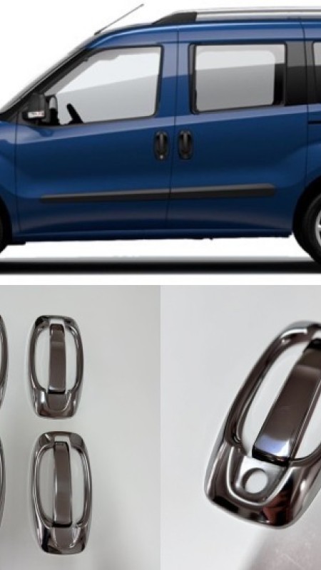 Fiat Doblo Krom Kapı Kolu 2010 -2023 Model Aralığı Uyumlu Parlak Paslanmaz Çelik 