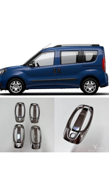 Fiat Doblo Krom Kapı Kolu 2010 -2023 Model Aralığı Uyumlu Parlak Paslanmaz Çelik 