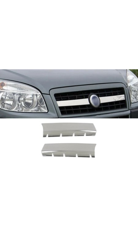 Fiat Doblo Krom Ön Panjur 2006-2010 2 Parça Paslanmaz Çelik