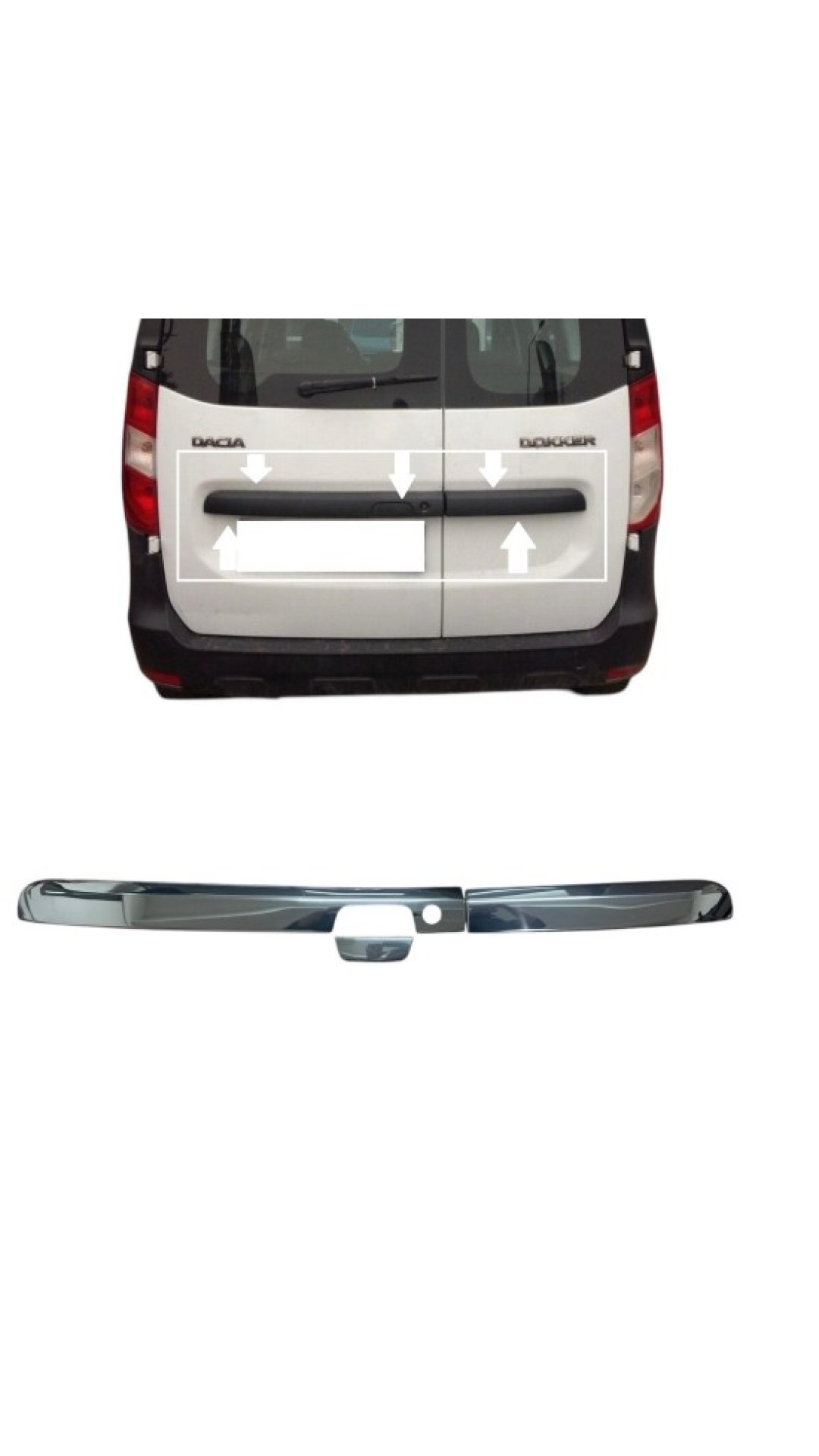 Dacia Dokker Krom Bagaj Çıtası 2012 Model Üzeri Uyumlu