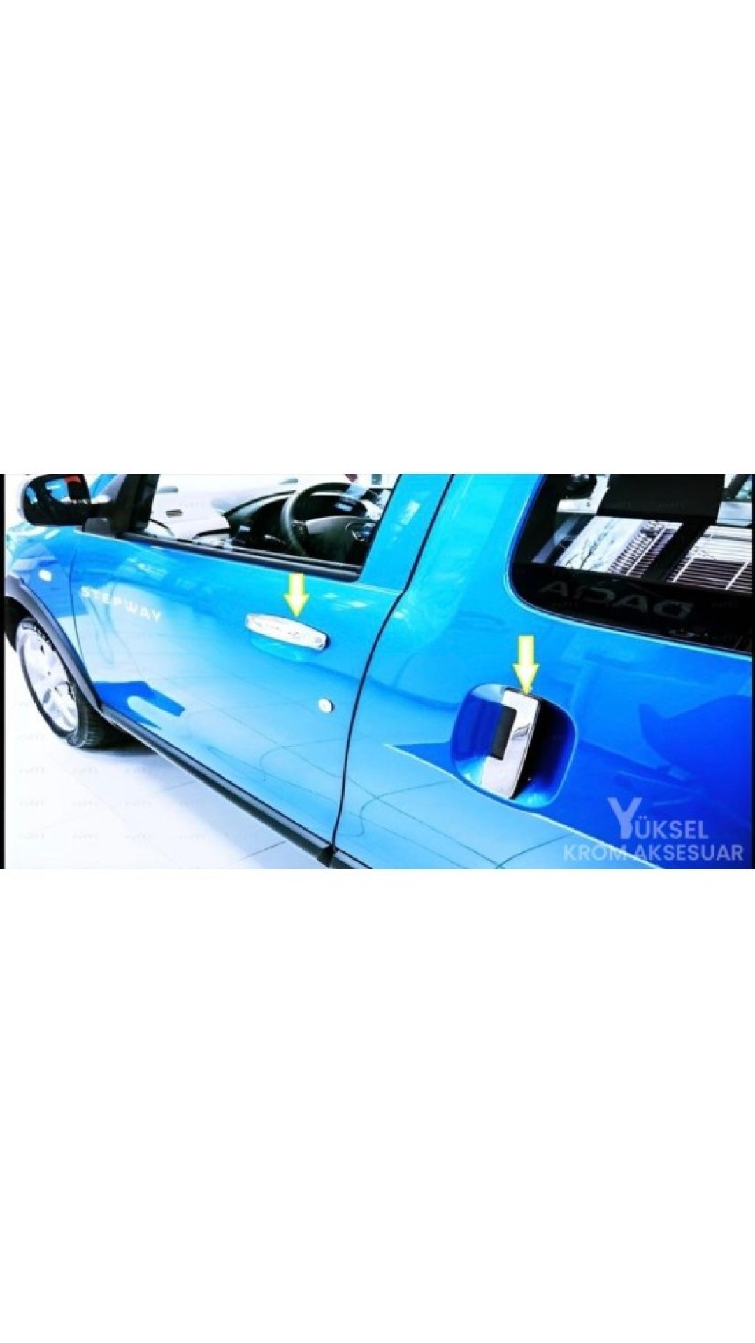 Dacia Dokker Parlak Krom Kapı Kolu 2012 Model Üzeri Uyumlu