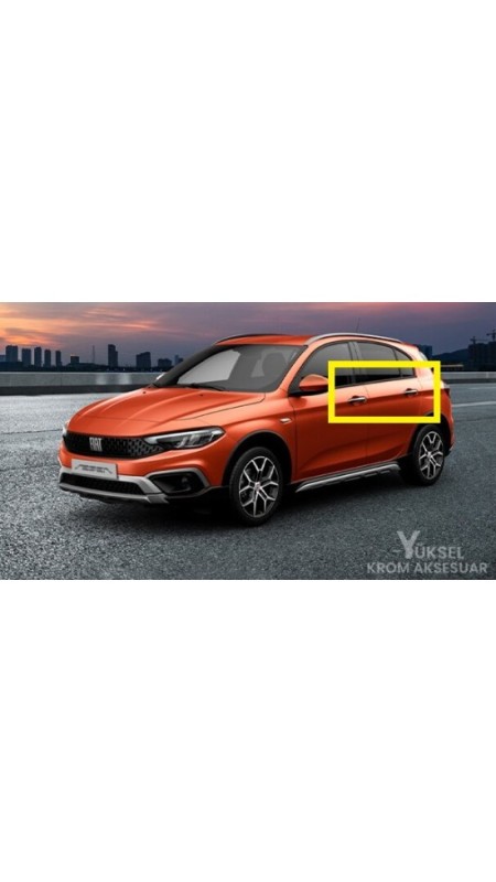 Fiat Egea Cross Krom Kapı Kolu 2015 Üzeri Uyumlu Paslanmaz Çelik 