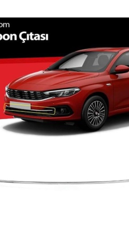Fiat Egea Sedan Krom Ön Tampon Çıtası 2020 Model Üzeri Uyumlu
