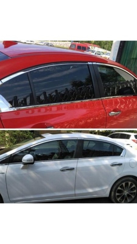 Honda Civic Krom Cam Çerçevesi 2012-2015 Model Uyumlu