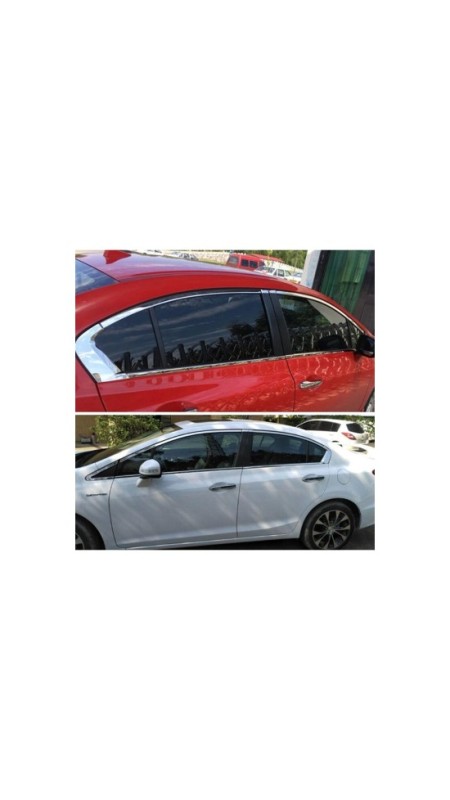 Honda Civic Krom Cam Çerçevesi 2012-2015 Model Uyumlu