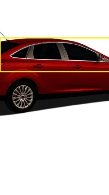 Ford Focus 3 Uyumlu Sedan Krom Cam Çerçevesi 2011-2017