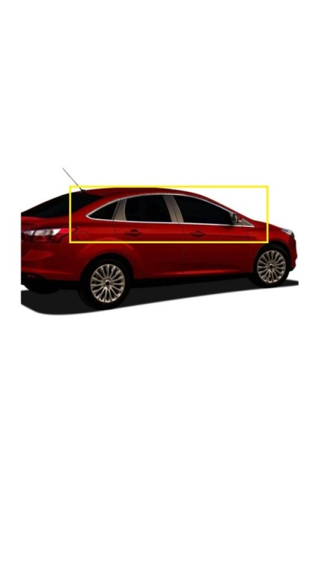 Ford Focus 3 Uyumlu Sedan Krom Cam Çerçevesi 2011-2017