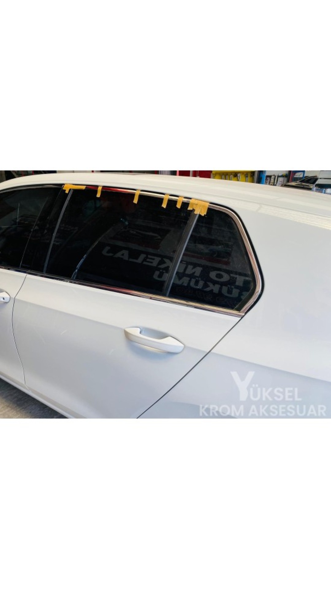 Volkswagen Golf 8 Krom Cam Çerçeve 2020 Model Üzeri Uyumlu