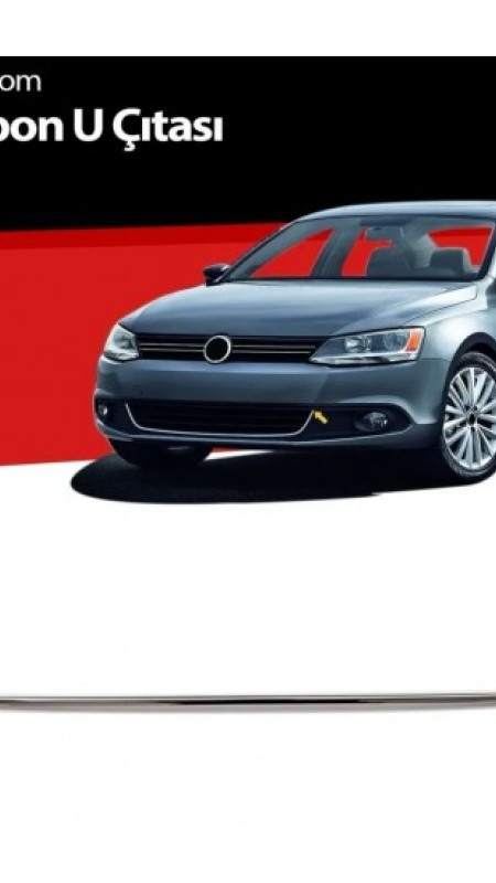 Volkswagen Jetta Krom U Tampon Çıtası 2011-2014 Model Aralığı Uyumlu Parlak Paslanmaz Çelik 