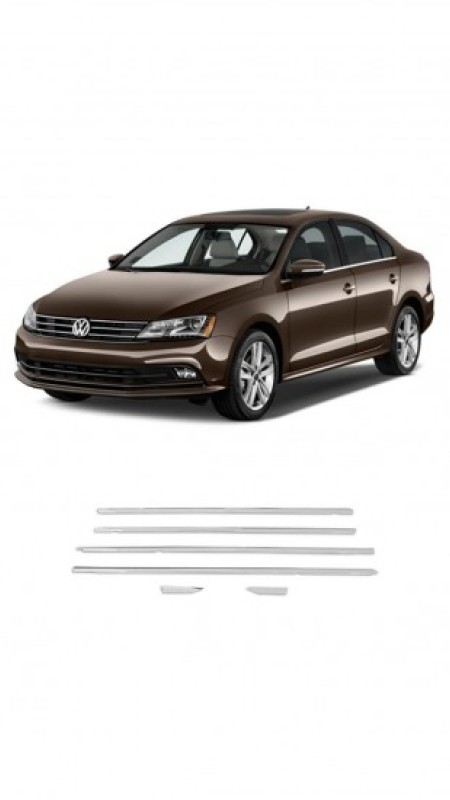 Volkswagen Jetta Krom Cam Çıtası 6 Parça 2011 Üzeri Uyumlu 