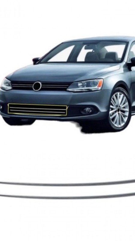 Volkswagen Jetta Krom Parlak Ön Tampon Çıtası 2 Parça 2011-2014 Model Aralığı Uyumlu 