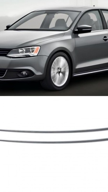 Volkswagen Jetta Krom Parlak Ön Tampon Çıtası 2 Parça 2011-2014 Model Aralığı Uyumlu 