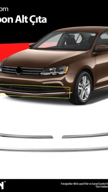 Volkswagen Jetta Krom Parlak Ön Tampon Çıtası 2014 Üzeri 
