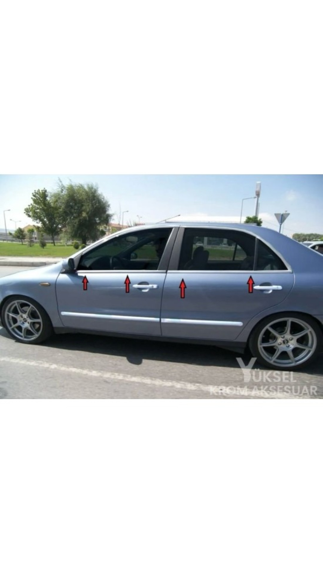 Fiat Marea Krom Cam Çıtası 1997-2002 Model Aralığı Uyumlu