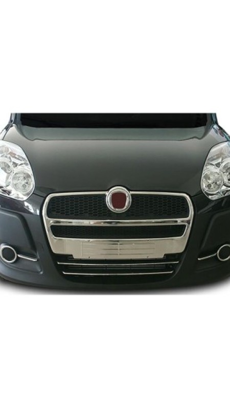 Fiat Doblo Krom Ön Panjur 2010 Üzeri Uyumlu Parlak Paslanmaz Çelik 