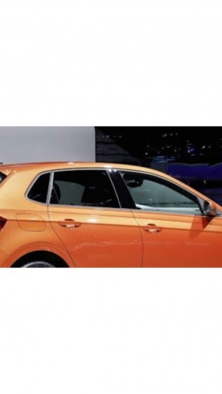 Volkswagen Polo 6 Krom Cam Çerçevesi 2018-2021 Model Aralığı Uyumlu Parlak Paslanmaz Çelik 