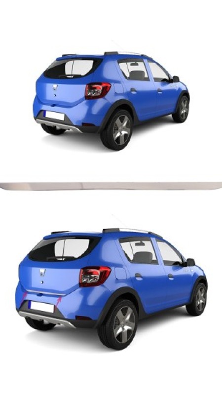 Dacia Sandero Krom Bagaj Alt Çıtası 2012-2020 Model Aralığı Uyumlu