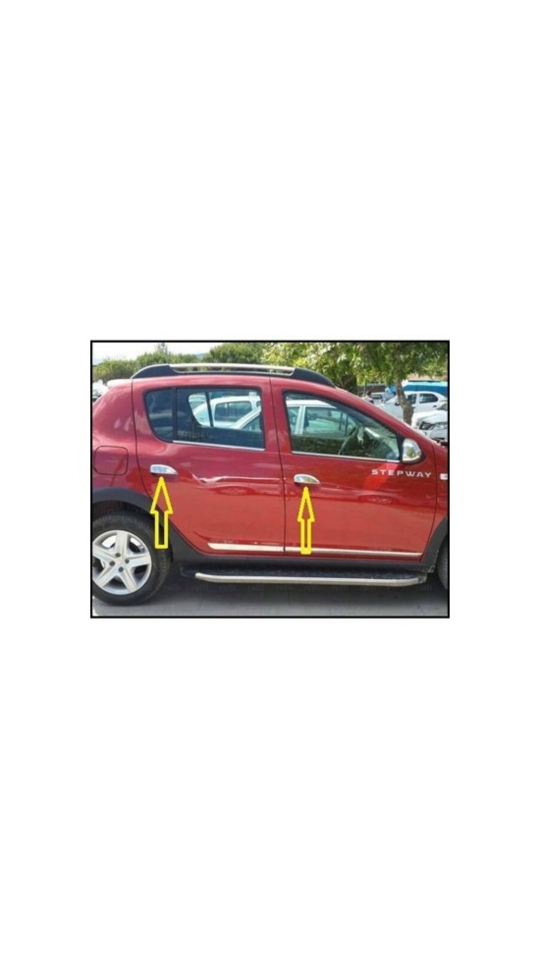 Dacıa Sandero Stepway Krom Kapı Kolu 2013-2020 Model Aralığı Uyumlu Dacıa Sandero Stepway Krom Kapı Kolu 2013-2020 Model Aralığı Uyumlu