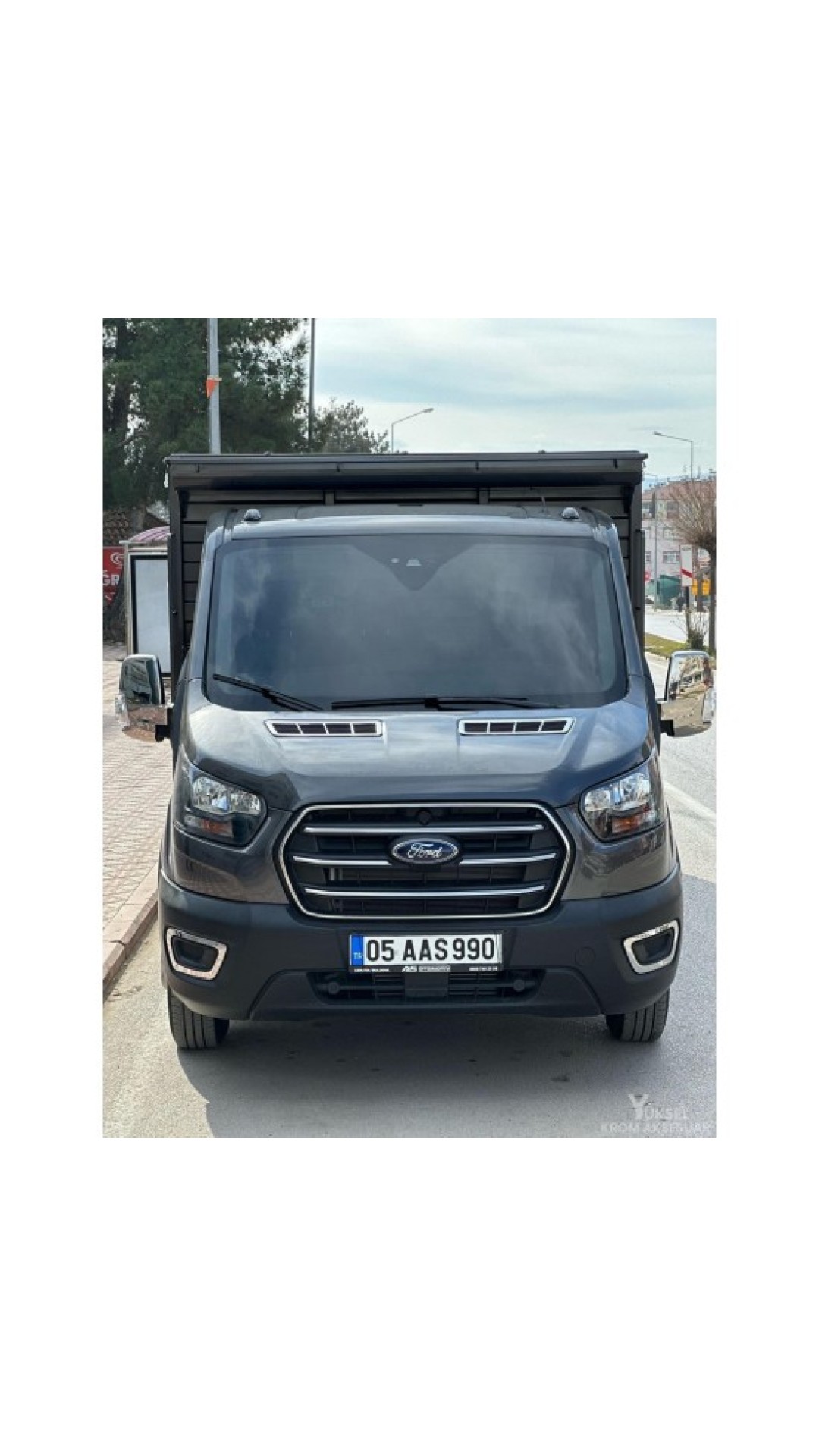 Ford Transit Parlak Paslanmaz Çelik Krom Ön Panjur 2019-2024