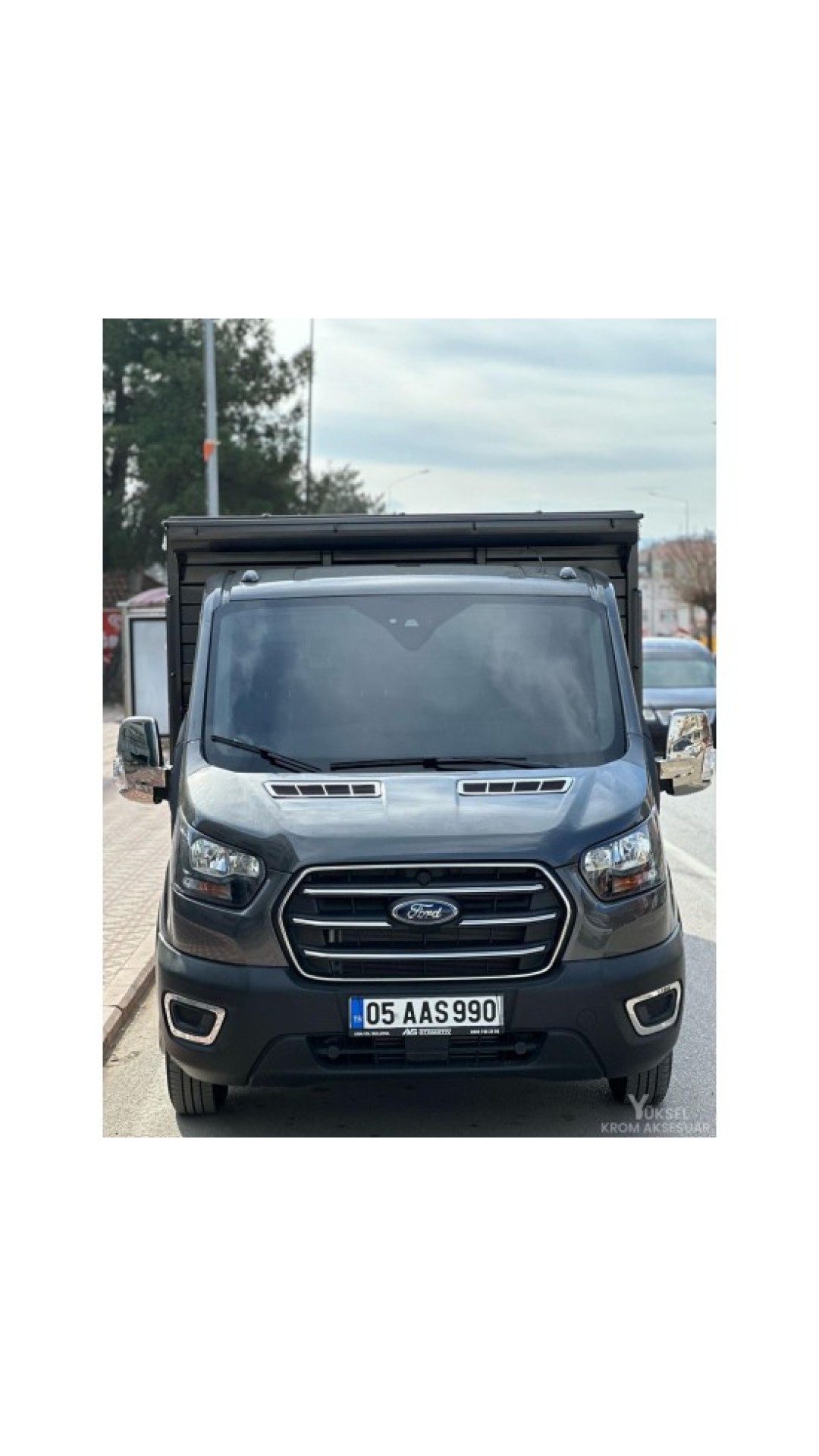 Ford Transit Parlak Paslanmaz Çelik Krom Ön Panjur 2019-2024