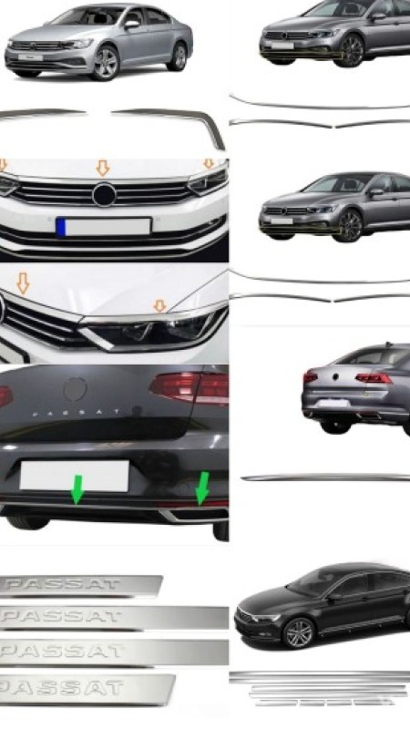 Volkswagen Passat B8.5 Krom Set 2019 Üzeri Uyumlu