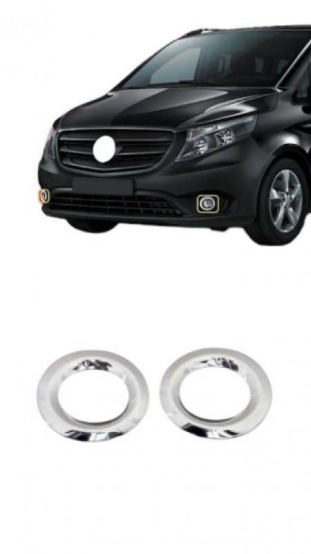 Mercedes Vito W447 Krom Sis Çerçevesi 2014-2020 Model Aralığı Uyumlu Parlak Paslanmaz Çelik 
