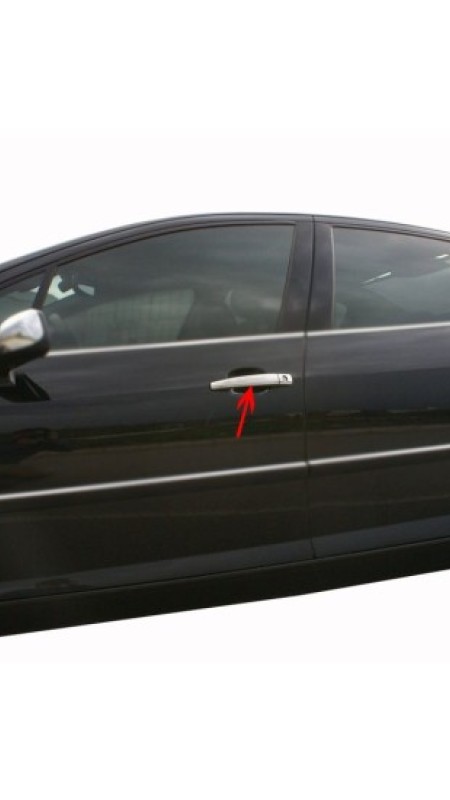 Peugeot 407 Krom Kapı Kolu 2004-2010 Parlak Paslanmaz Çelik 